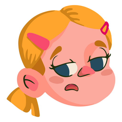 Annoyed little girl PNG Design