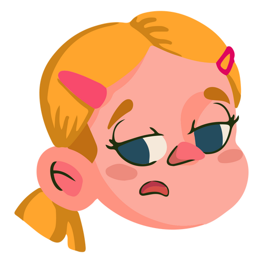 niña molesta Diseño PNG