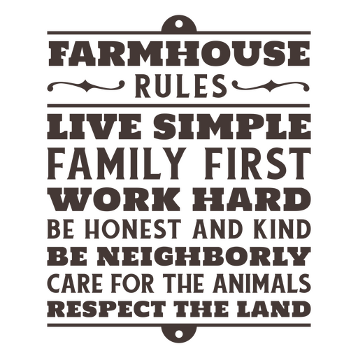 Farmhouse ranch quote PNG Design