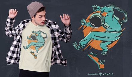 Astronaut skater t-shirt design