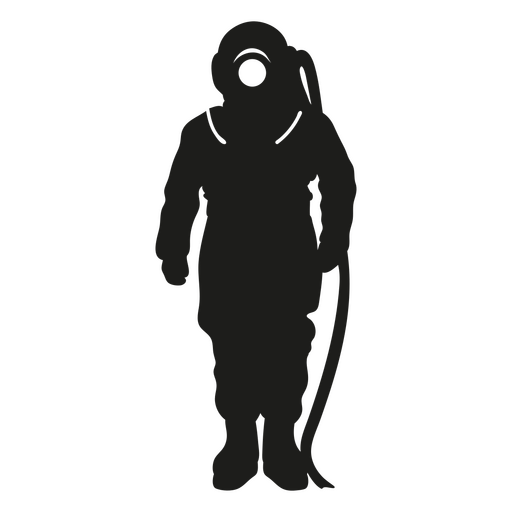 Standing scuba diver cutout PNG Design