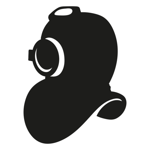 Scuba diver's helmet cutout PNG Design