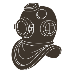 Recorte de capacete de roupa de mergulho Desenho PNG