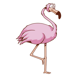 Flamingo tropical bird cartoon PNG Design
