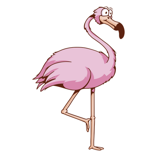 Desenho de pássaro tropical flamingo Desenho PNG