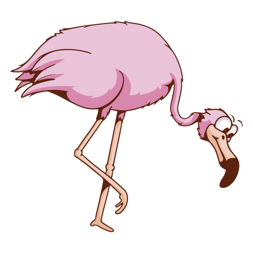 Desenho de pássaro tropical animal flamingo Desenho PNG