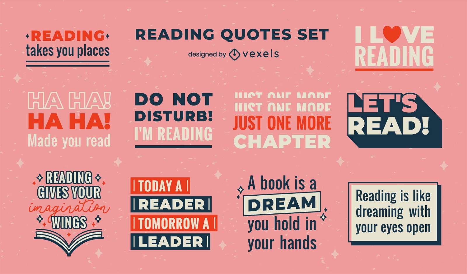 Reading quotes in badges set
