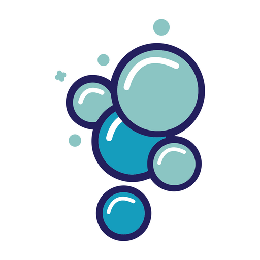 Dibujos animados de pompas de jab?n Diseño PNG