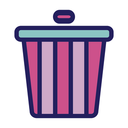 Cute trash bin icon PNG Design Transparent PNG