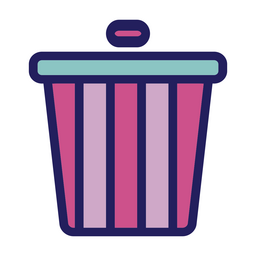 Nettes Mülleimer-Symbol PNG-Design