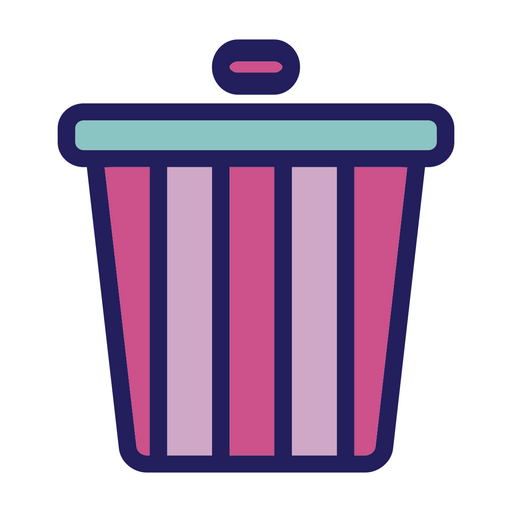 Cute trash bin icon PNG Design
