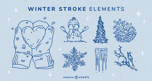 Winter elements stroke set