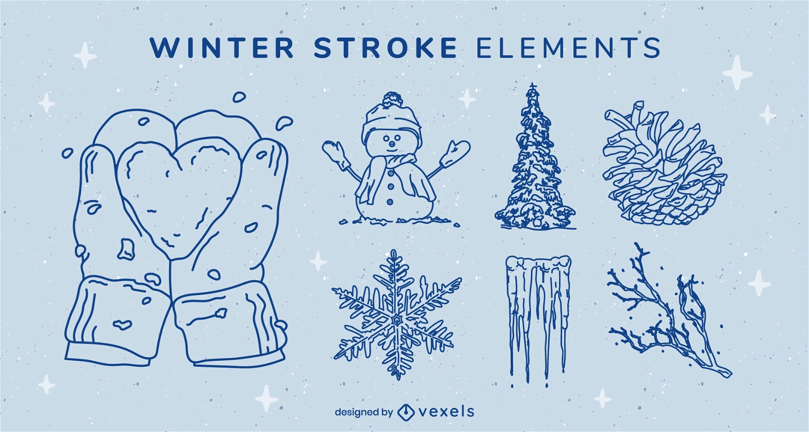 Winter elements stroke set