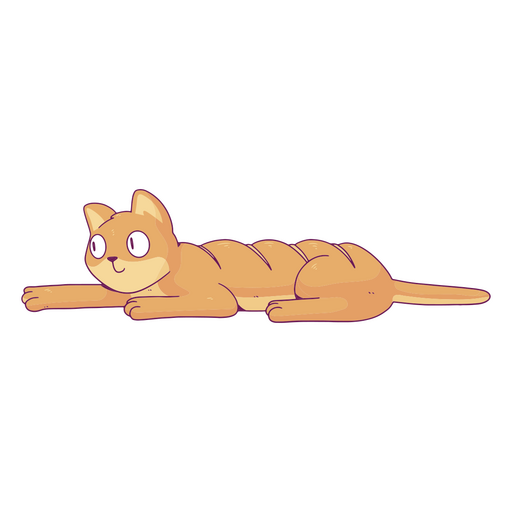 Brotkatze süßer Tiercharakter PNG-Design