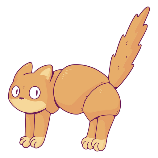 Bread cat animal character PNG Design