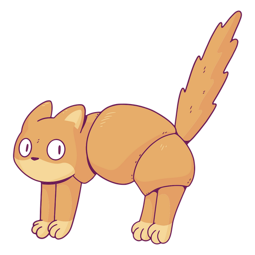 Personagem animal gato pão Desenho PNG