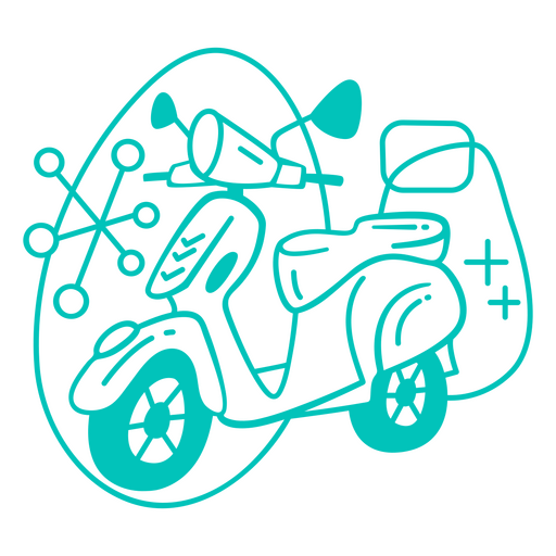 Transporte simples retrô de moto Desenho PNG