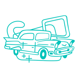 Transporte simples retrô de carro Desenho PNG