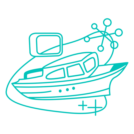 Boat vehicle retro simple transport PNG Design