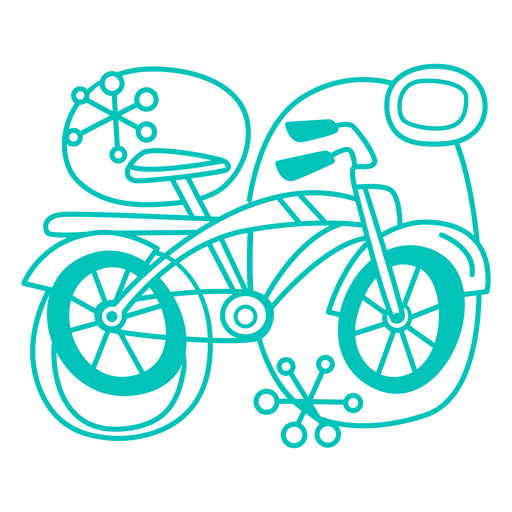 Retro einfacher Transport des Fahrradfahrzeugs PNG-Design