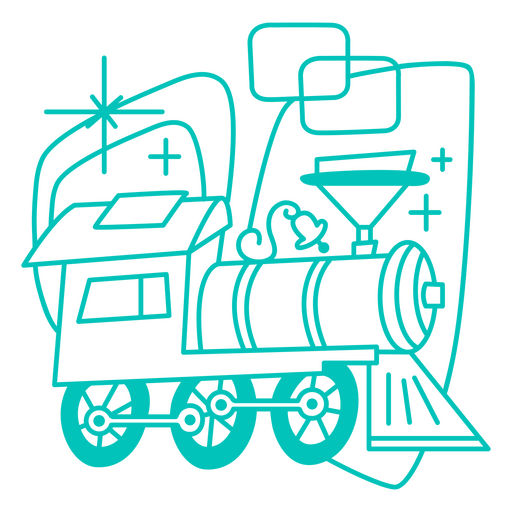Transporte simples retrô de trem