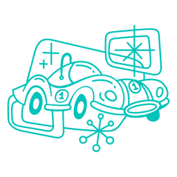 Racecar simple retro transport PNG Design