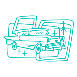 Fahrzeug Auto einfacher Retro-Transport PNG-Design