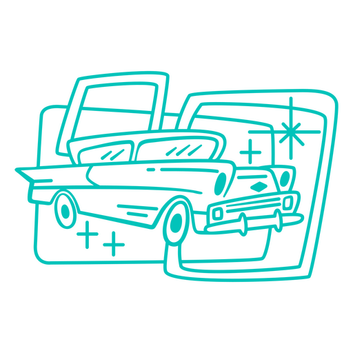 Transporte retro simples do carro do veículo Desenho PNG