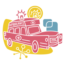 Transporte retrô de ambulância de veículo Desenho PNG