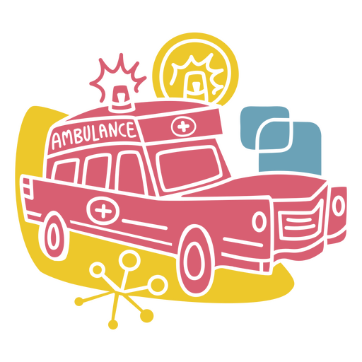 Transporte retrô de ambulância de veículo Desenho PNG