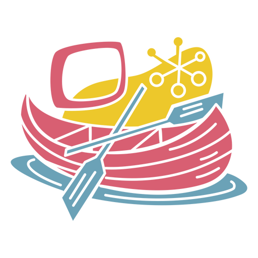 Transporte retro vehículo canoa Diseño PNG