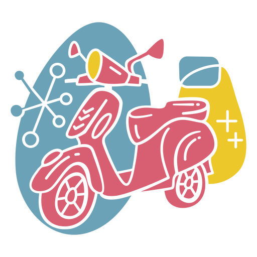 Transporte retrô de moto Desenho PNG