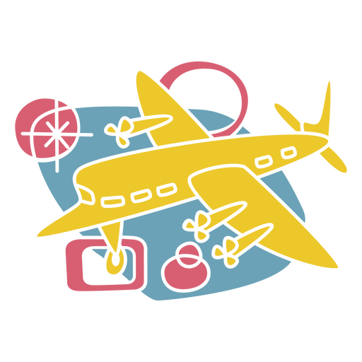 Avión de transporte retro Diseño PNG