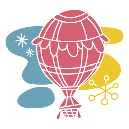 Heißluftballon-Retro-Transport PNG-Design