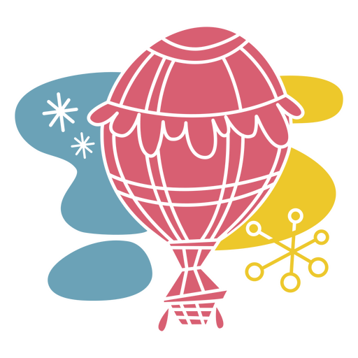 Hei?luftballon-Retro-Transport PNG-Design