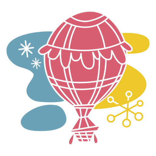 Heißluftballon-Retro-Transport PNG-Design