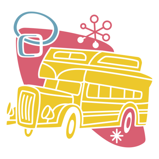 Transporte retrô de ônibus Desenho PNG