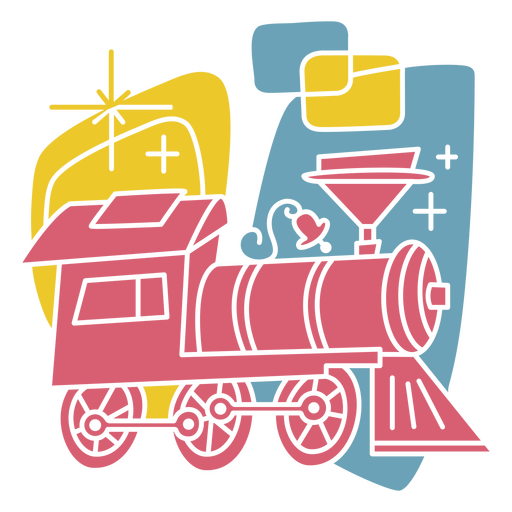 Transporte retrô de trem Desenho PNG