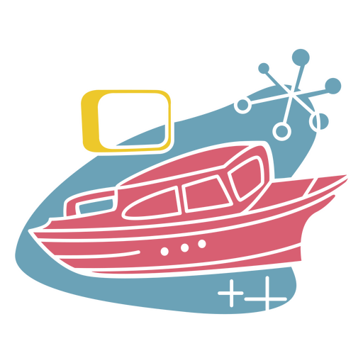 Transporte retrô de barco Desenho PNG