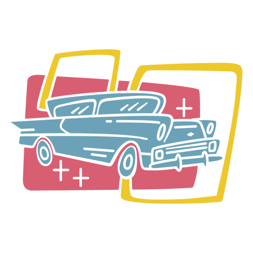 Transporte retrô de veículo simples de carro Desenho PNG