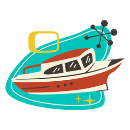 Boot Retro-Transportfahrzeug PNG-Design