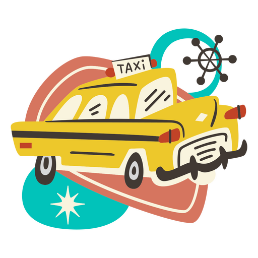 Taxi coche vehículo de transporte retro