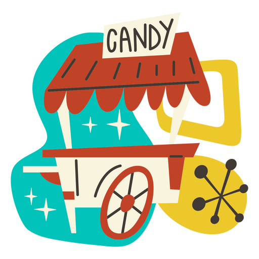 Candy cart retro transport vehicle PNG Design