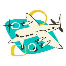Flugzeug-Retro-Transportfahrzeug PNG-Design