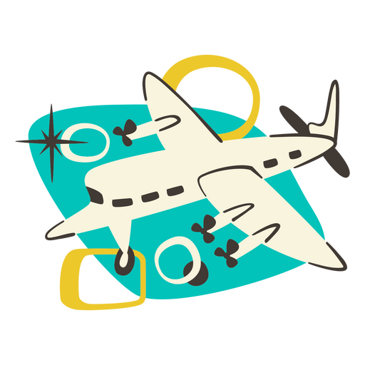 Veículo de transporte retrô de avião Desenho PNG
