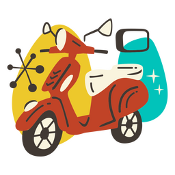 Vehículo de transporte retro moto Diseño PNG