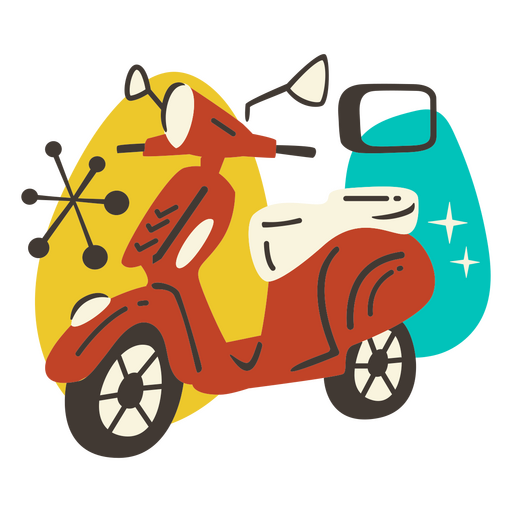 Veículo de transporte retrô de moto Desenho PNG