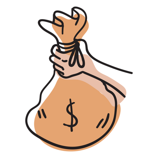Icono de negocio de bolsa de dinero Diseño PNG