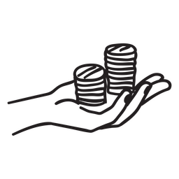 Coin stacks simple money icon PNG Design