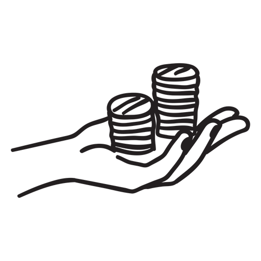 Coin stacks simple money icon PNG Design